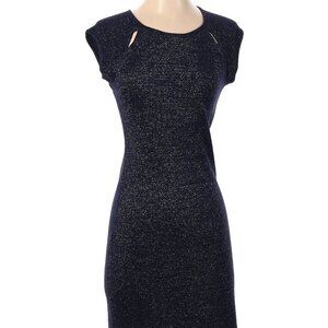 Express Designer Shimmer Bodycon Stretch Dress  navy - Size S